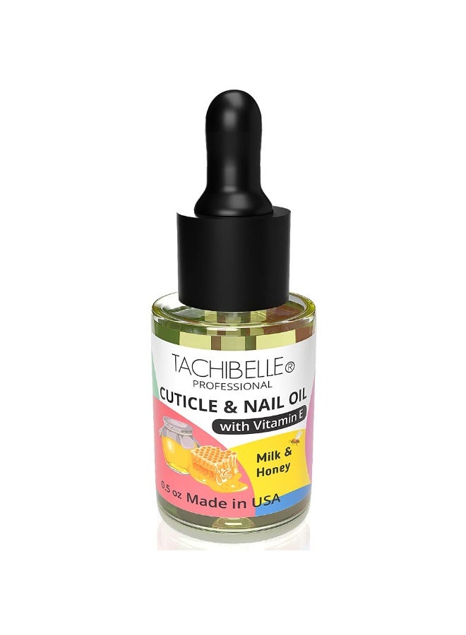Tachibelle Tachibelle Cuticle and Nail Oil for Nourish, Moisturize and Revitalize Cracked and Rigid Cuticles with Natural ingredients and Vitamin E 0.5 oz with a easy dropper (Milk and Honey)  - Image 3