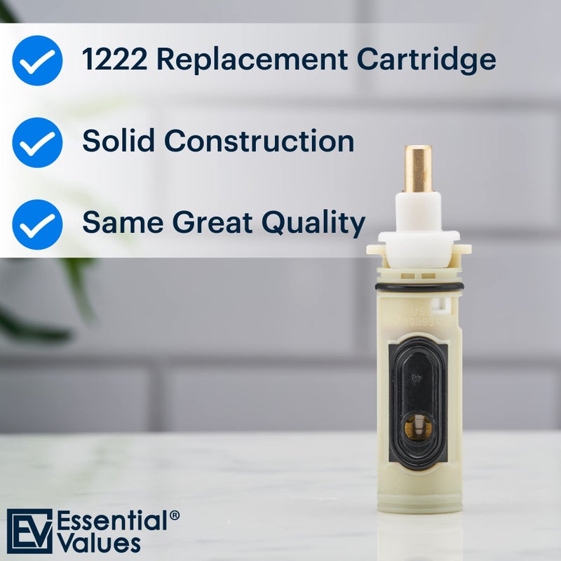 Essential Values 1222 Replacement Cartridge - Aftermarket Replacement Compatible With One-Handle Posi-Temp Faucets & Moen Tub Shower | Durable Brass & Plastic - Image 2
