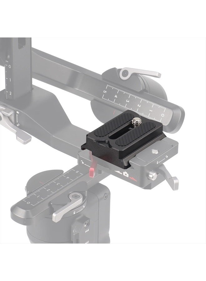 Fotga لوحة إطلاق سريعة لكاميرا فوتغا RS العلوية لجهاز DJI Ronin RS3 / RS 3 Mini / RS 3 Pro / RS 2 / RSC 2 / RS 4 / RS 4 Pro مثبت الكاميرا DSLR والكاميرا بدون مرآة متوافقة مع ترايبود أركا سويس ومونو بود - Image 4