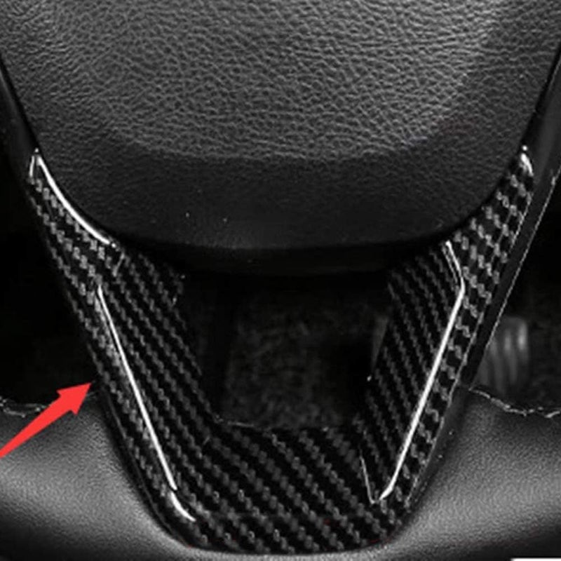 Wivplex 3PCS Carbon Fiber Steering Wheel Cover Trim for Ford Edge - Image 4