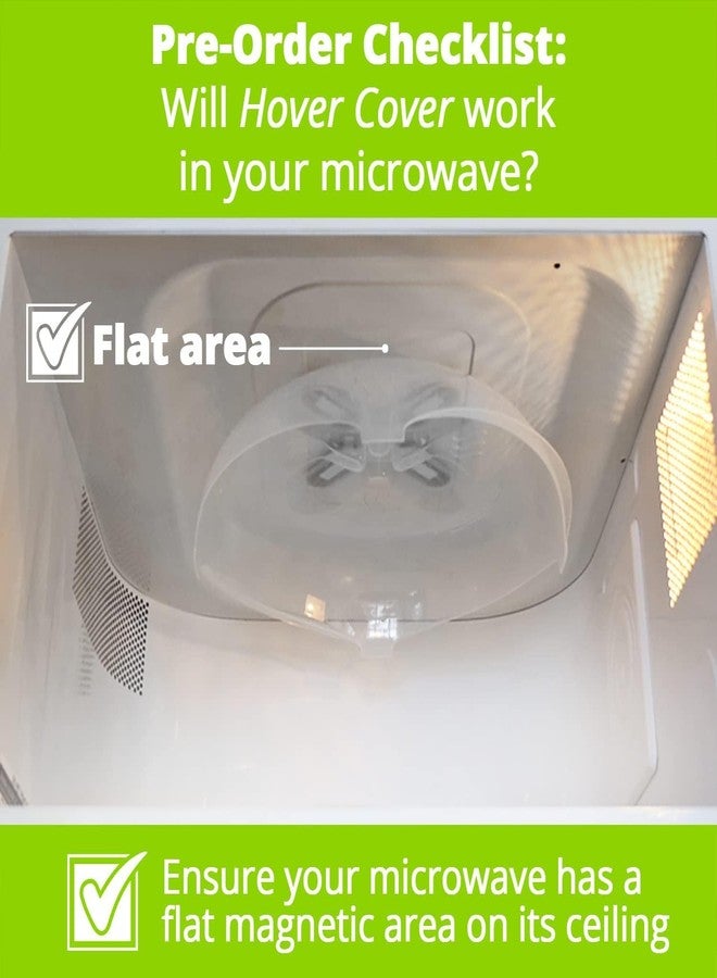 HOVER COVER Magnetic Microwave Splatter Cover, Clear Microwave Cover for Food - Vented & Magnetic, 12-inch, Food Grade Plate Cover, BPA Free - Black - Image 3