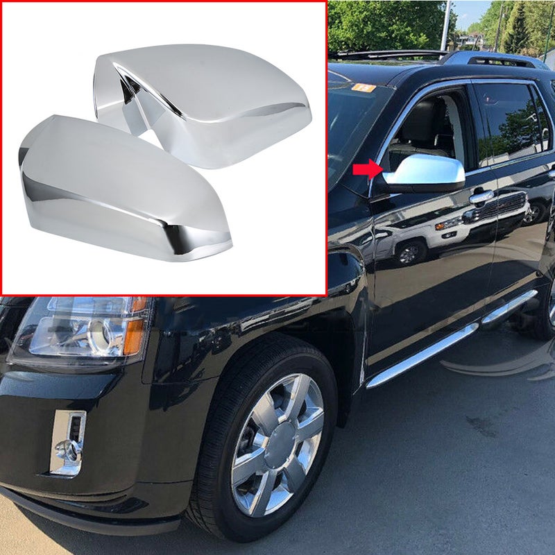 2 قطعة غطاء نصف مرآة مرئية جانبية خلفية مطبعة كهربائياً مناسبة لسيارات Equinox و Terrain للسنوات 10-14 - Image 5
