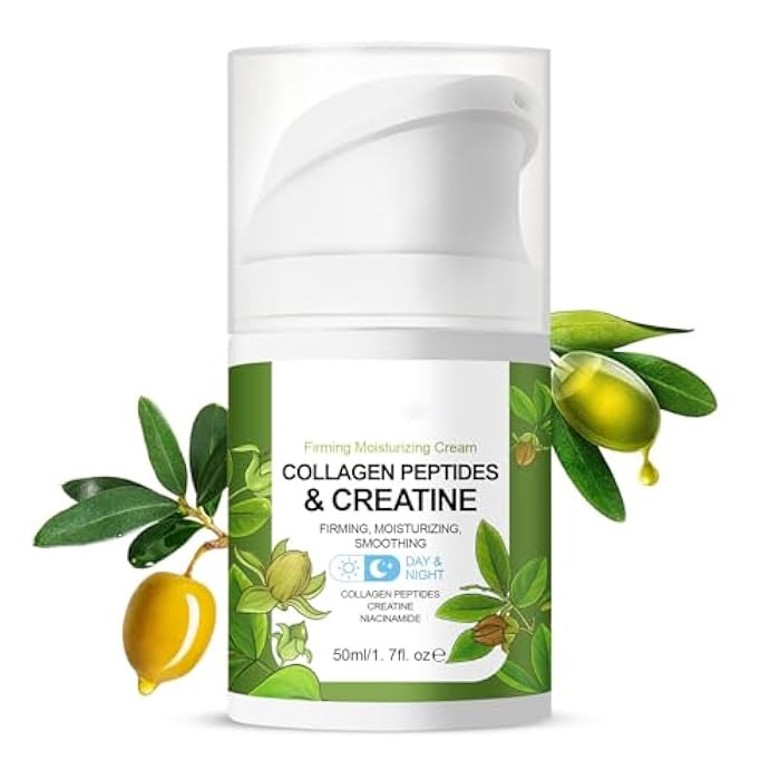 Grospe Collagen Peptide Complex Moisture Cream with Retinol,Creatine and Plant Squalane - Skin Tightening Firming - Anti Aging Face Wrinkle Cream, Day & Night Moisturizing Facial Cream -1.7oz - Image 1