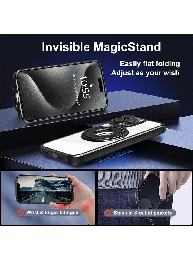 ShebSheb - iPhone 13 Pro Case, Clear Magnetic Phone Cases with Camera Lens Protector [Compatible with MagSafe] Soft TPU Shockproof Protective Cover Women Girls - Image 1