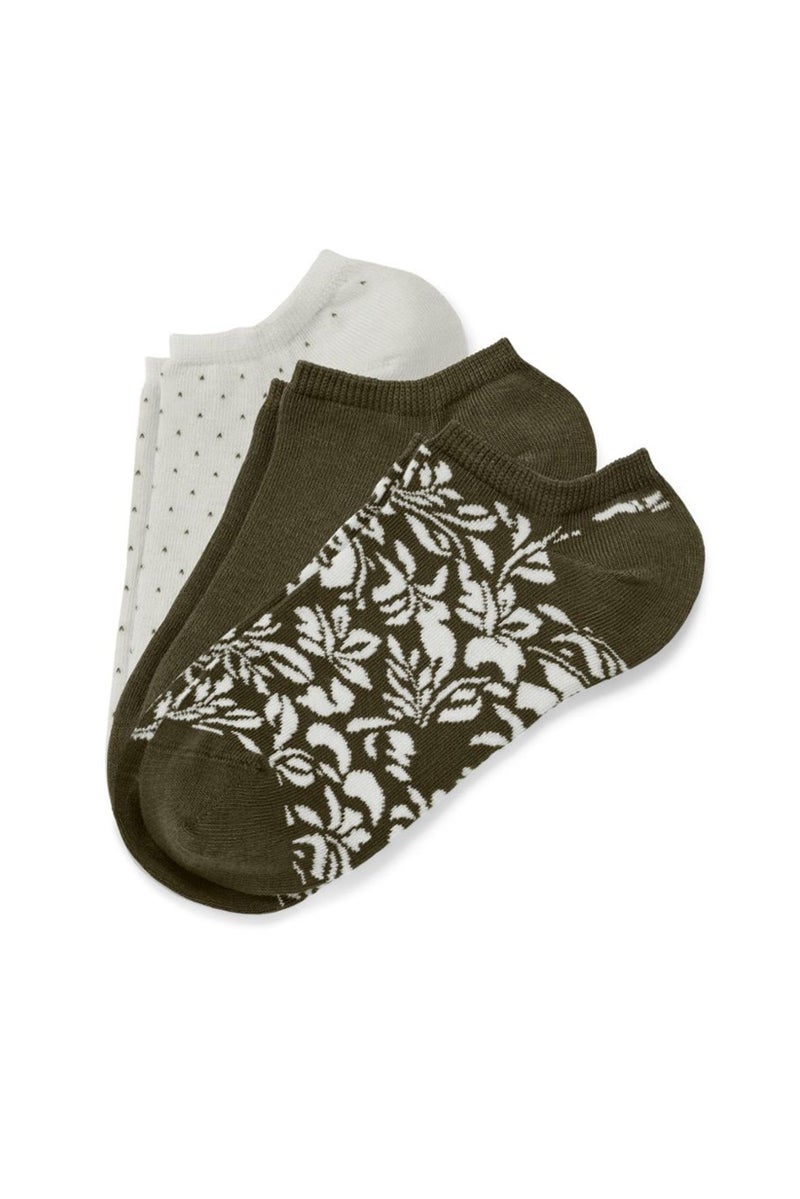 Tchibo Women 3 Pairs Allover Print Crew Socks, Multicolor  - Image 1