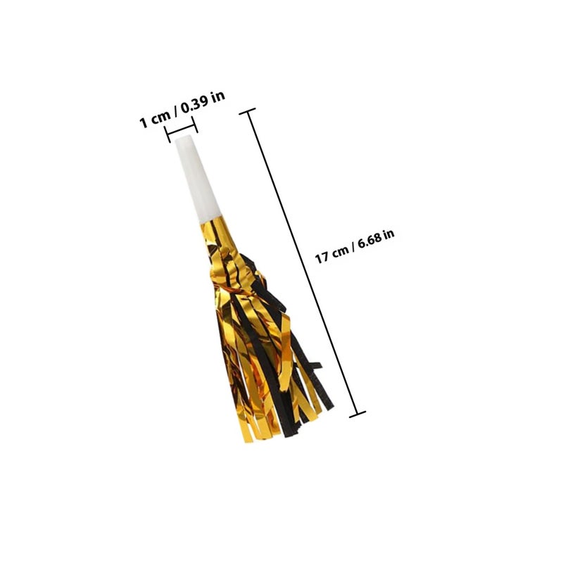 30 pcs Party Fringed Blowouts Horns Whistles Musical Noisemakers - Image 2