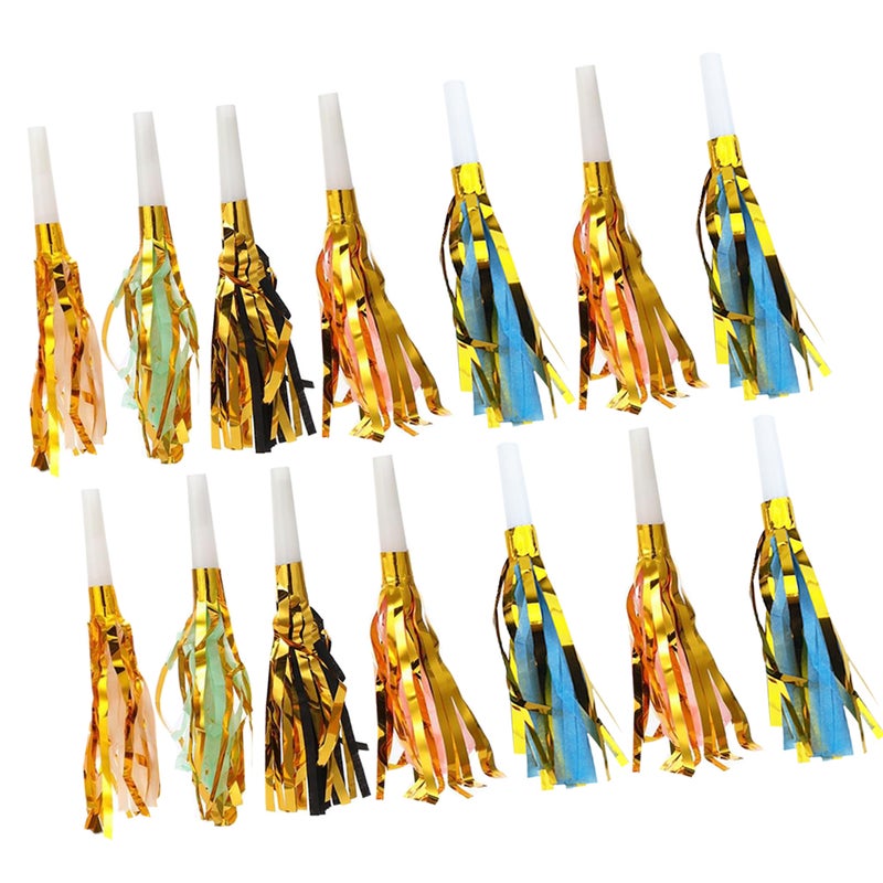 30 pcs Party Fringed Blowouts Horns Whistles Musical Noisemakers - Image 1
