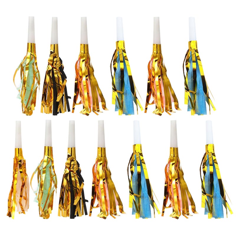 30 pcs Party Fringed Blowouts Horns Whistles Musical Noisemakers - Image 3