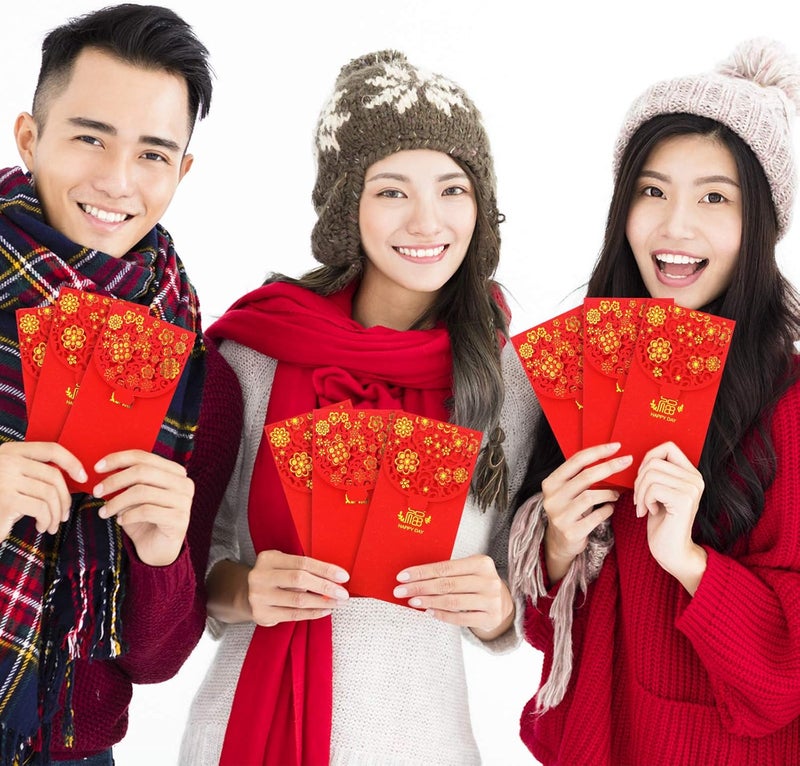 klarako 20 Pieces New Year Red Envelopes 2023 Chinese Red Packet Lucky Money Pockets Chinese Hongbao for Spring Festival Birthday Wedding, 2 Designs - Image 5