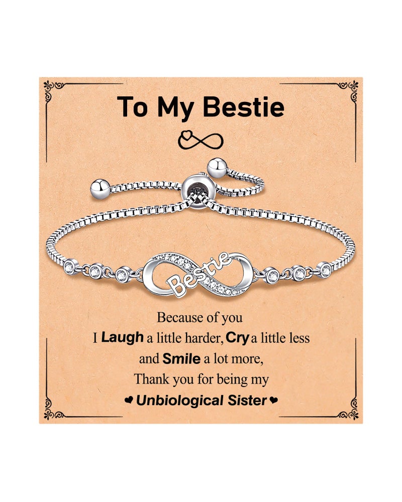 UNGENT THEM Bestie Birthday Gifts Women Best Friend Bracelet Friendship Christmas Valentines Galentines Mothers Day Gifts for Friends Woman Female BFF - Image 1