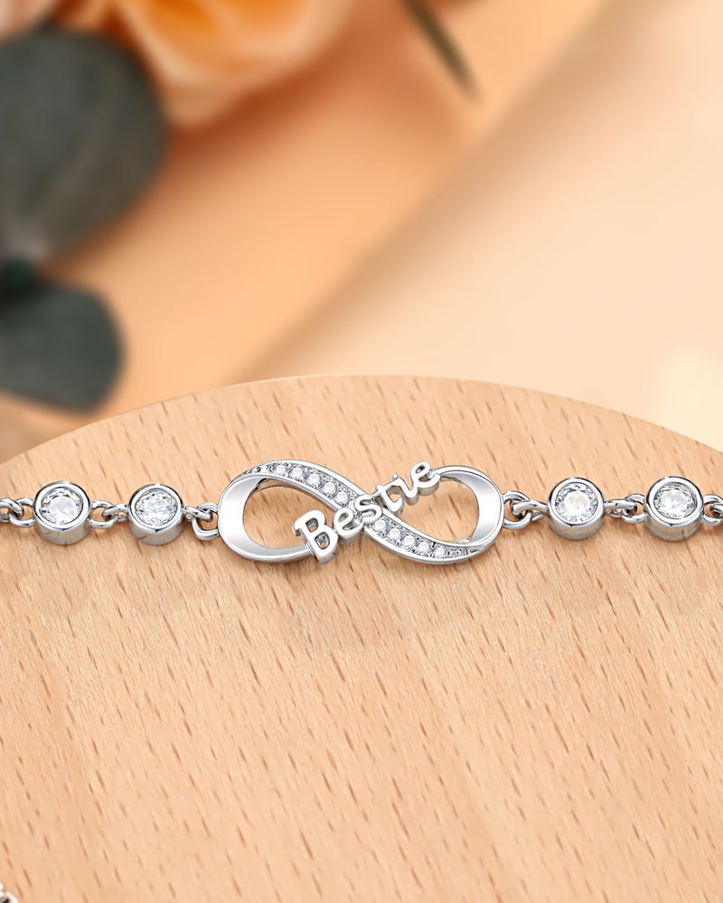 UNGENT THEM Bestie Birthday Gifts Women Best Friend Bracelet Friendship Christmas Valentines Galentines Mothers Day Gifts for Friends Woman Female BFF - Image 4