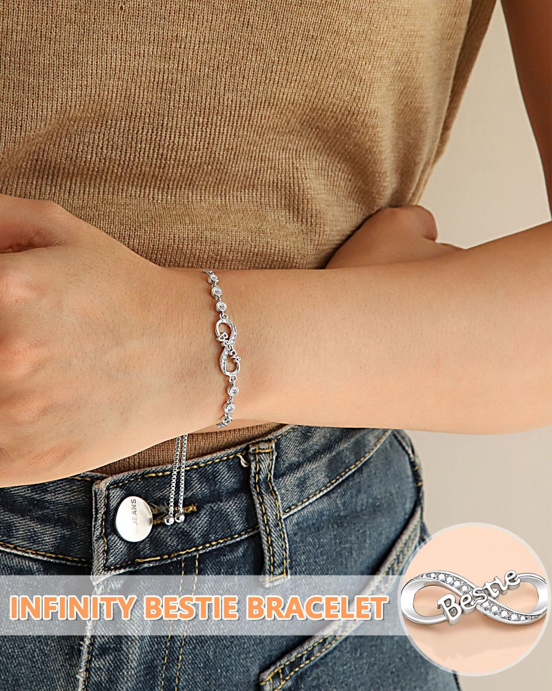 UNGENT THEM Bestie Birthday Gifts Women Best Friend Bracelet Friendship Christmas Valentines Galentines Mothers Day Gifts for Friends Woman Female BFF - Image 2