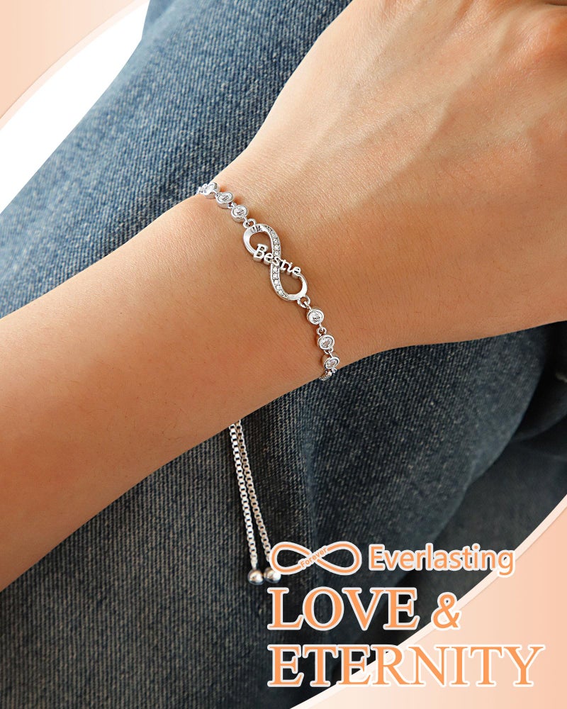 UNGENT THEM Bestie Birthday Gifts Women Best Friend Bracelet Friendship Christmas Valentines Galentines Mothers Day Gifts for Friends Woman Female BFF - Image 5