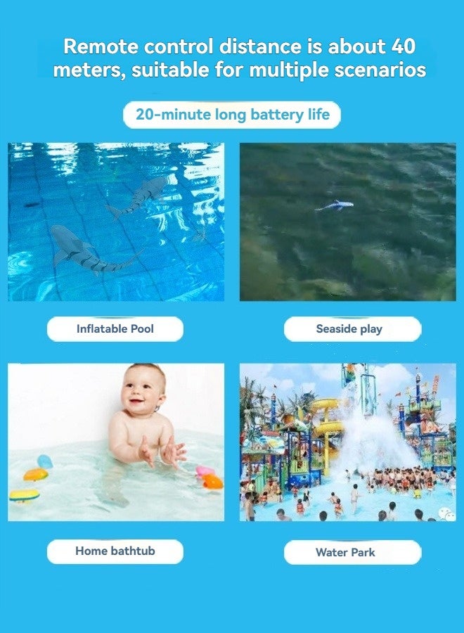 M MIAOYAN Shark toy 2.4G signal remote control simulation electric remote control shark toy rechargeable ultra-long battery life remote control shark toy  - Image 3