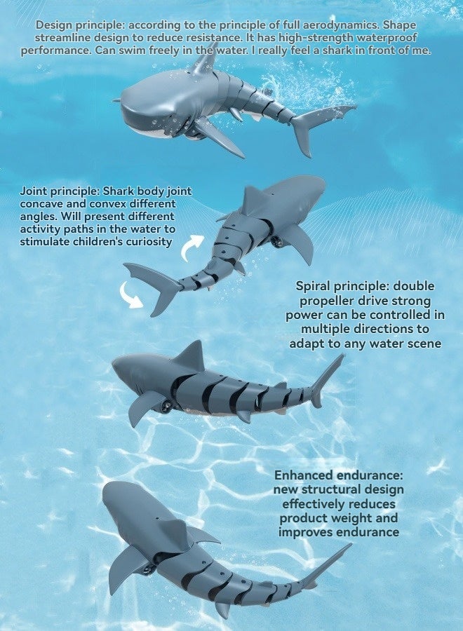 M MIAOYAN Shark toy 2.4G signal remote control simulation electric remote control shark toy rechargeable ultra-long battery life remote control shark toy  - Image 4