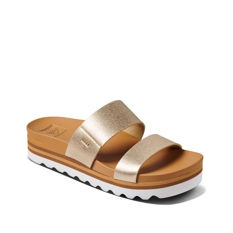 REEF Cushion Vista Hi Women's Platform Fashion Sandal, Arch Support, Ultra Soft Cushion Footbed, Champagne, 9 - Image 4