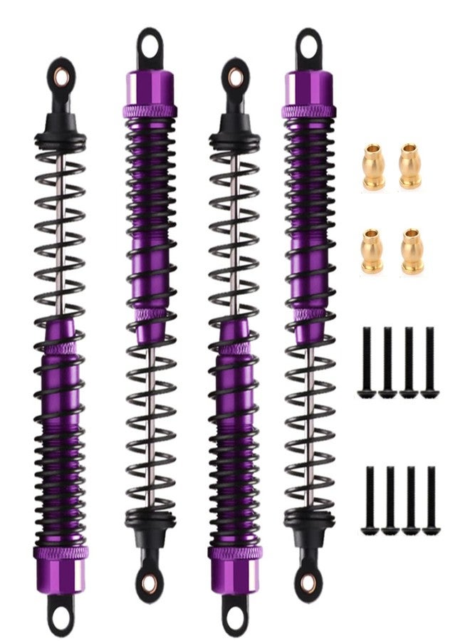 UURCSKY Alloy Shock Absorber Damper 130mm Adjustable for RC Car 1/10 Crawler Truck HPI HSP Losi Axial Tamiya Redcat Upgrade Part 4pcs/Set(Purple) - Image 3