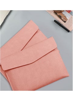 MileMelo Files Wallets, A4 Popper Wallet Leather File Document Folder Paper Storage Bag Portable Document Organizer Waterproof for Travel Meeting Business Office Pink  - Image 5