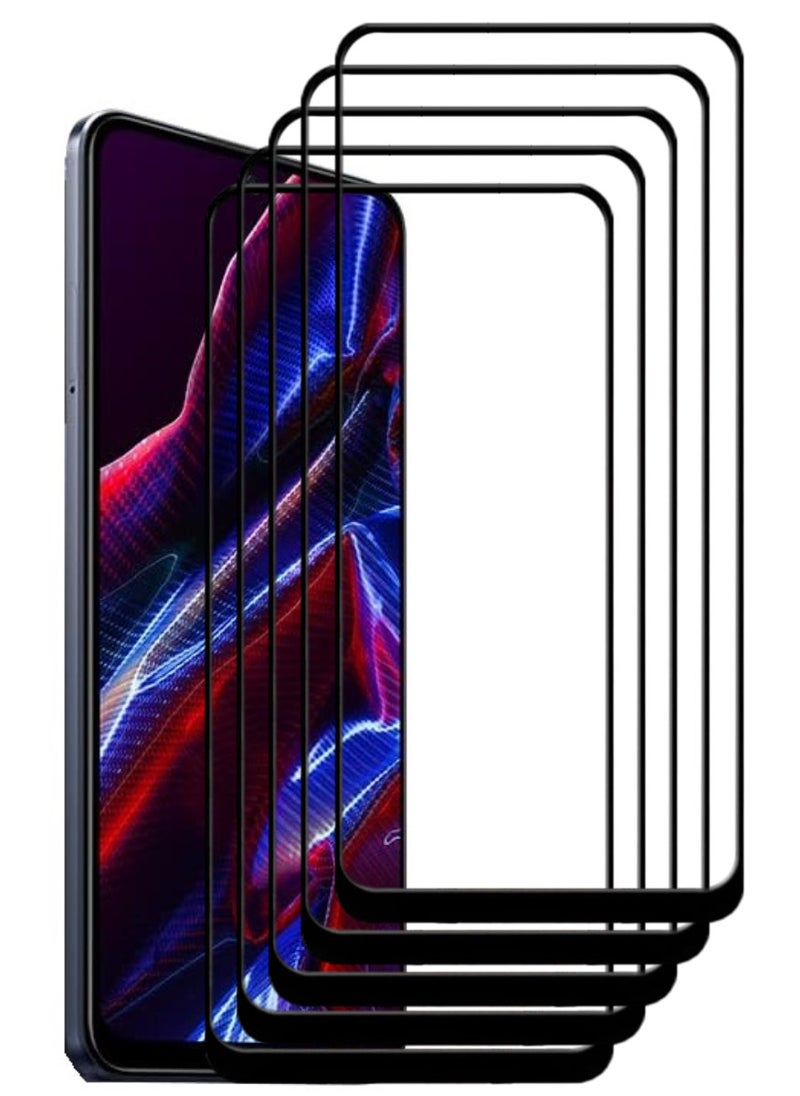 ACLIX 5 Pieces Antistatic ESD Dustproof Premium Quality High Definition Tempered Glass Screen Protector Designed For Xiaomi Poco X5 - Image 1