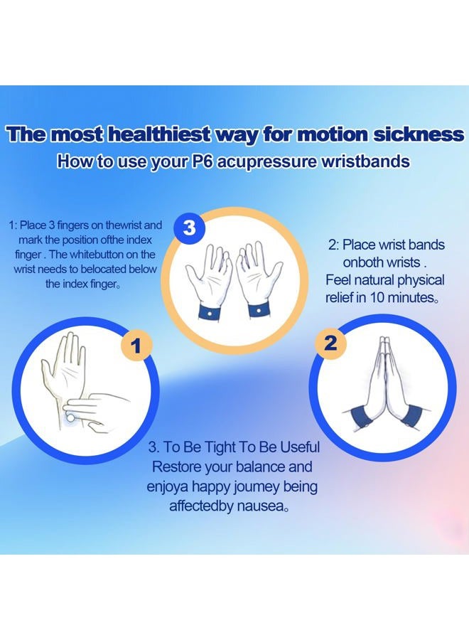 SZSTYYP Motion Sickness Bands for Kids, Travel Sickness Relief Wristbands, Anti-Nausea Wristbands for Morning Sickness… - Image 3