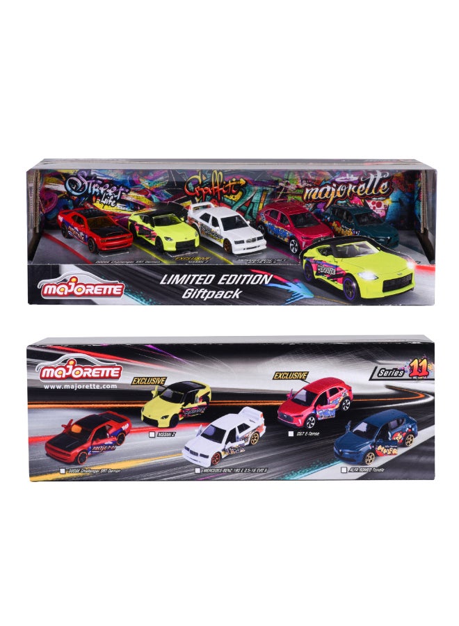 Majorette Limited Edition 11 Diecast Giftpack, 5 Metal Toy Cars, 1:64 Scale Licensed Vehicles with Graffiti-Style Design, Freewheel, Suspension and Opening Parts, 7.5 cm, Ages 3+ - Image 4