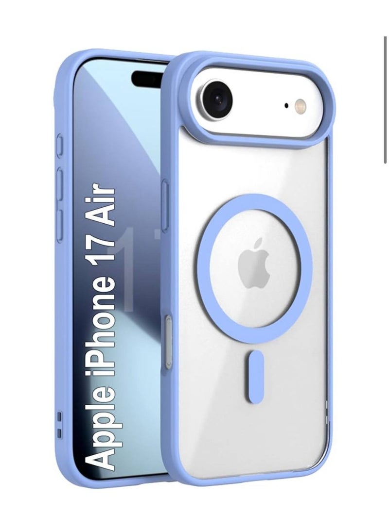 Denx Clear Magnetic Case for iPhone 17 Air, Compatible iphone 17 Air with MagSafe, Translucent Back Shockproof Phone Cover, (Sierra Blue)
