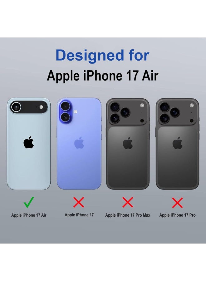 أكاليكس جراب مغناطيسي شفاف لهاتف iPhone 17 Air، متوافق مع iPhone 17 Air مع MagSafe، غطاء خلفي شفاف مقاوم للصدمات، (أزرق سماوي) - Image 2