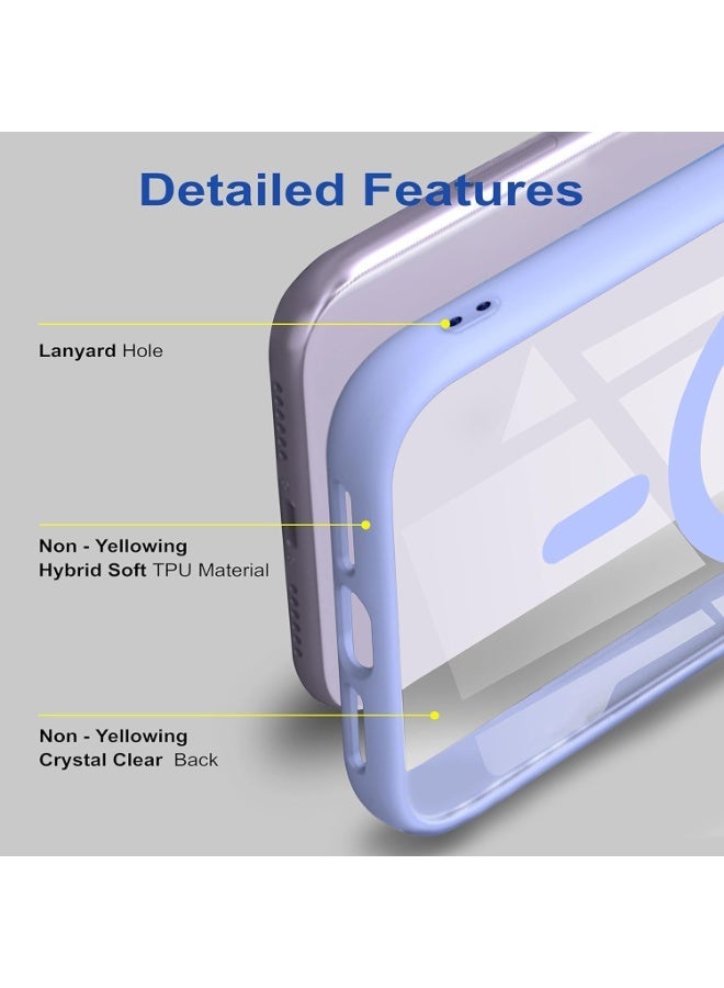 أكاليكس جراب مغناطيسي شفاف لهاتف iPhone 17 Air، متوافق مع iPhone 17 Air مع MagSafe، غطاء خلفي شفاف مقاوم للصدمات، (أزرق سماوي) - Image 5