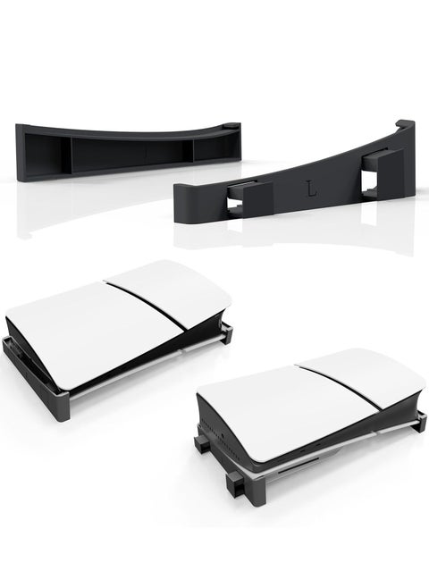 Stand for PS5 Slim Console Horizontal Bracket Holder Compatible with Playstation 5 Slim Disc and Digital Edition
