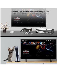 JYS حامل لوحدة التحكم PS5 Slim ذات دعامة أفقية متوافقة مع قرص Playstation 5 النحيف والإصدار الرقمي  - Image 4