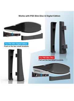JYS حامل لوحدة التحكم PS5 Slim ذات دعامة أفقية متوافقة مع قرص Playstation 5 النحيف والإصدار الرقمي  - Image 5