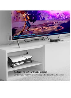 JYS حامل لوحدة التحكم PS5 Slim ذات دعامة أفقية متوافقة مع قرص Playstation 5 النحيف والإصدار الرقمي  - Image 3