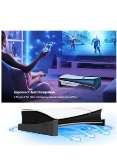 JYS حامل لوحدة التحكم PS5 Slim ذات دعامة أفقية متوافقة مع قرص Playstation 5 النحيف والإصدار الرقمي  - Image 2