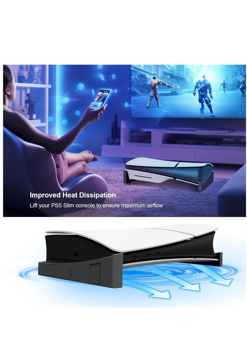 JYS - Stand for PS5 Slim Console Horizontal Bracket Holder Compatible with Playstation 5 Slim Disc and Digital Edition - Image 1