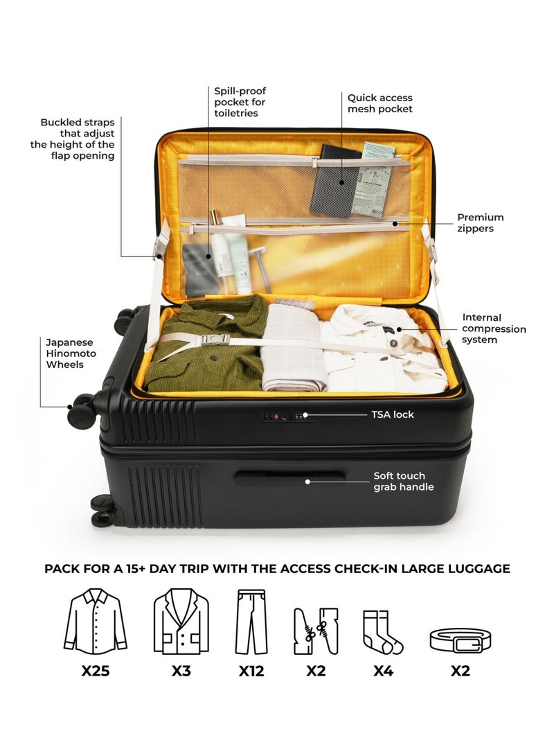 Mokobara The Access Trunk Luggage - German Makrolon Polycarbonate, Crypto Sunray 2.0, Black - Image 5