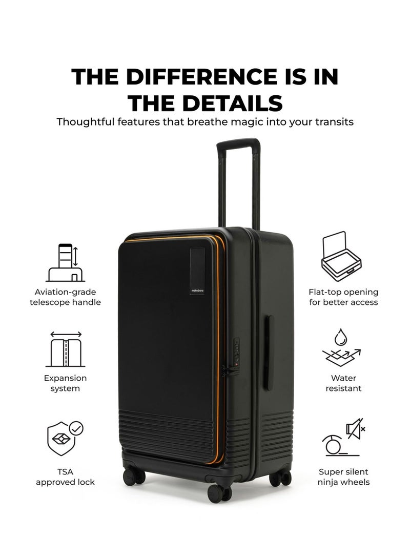 Mokobara The Access Trunk Luggage - German Makrolon Polycarbonate, Crypto Sunray 2.0, Black - Image 3