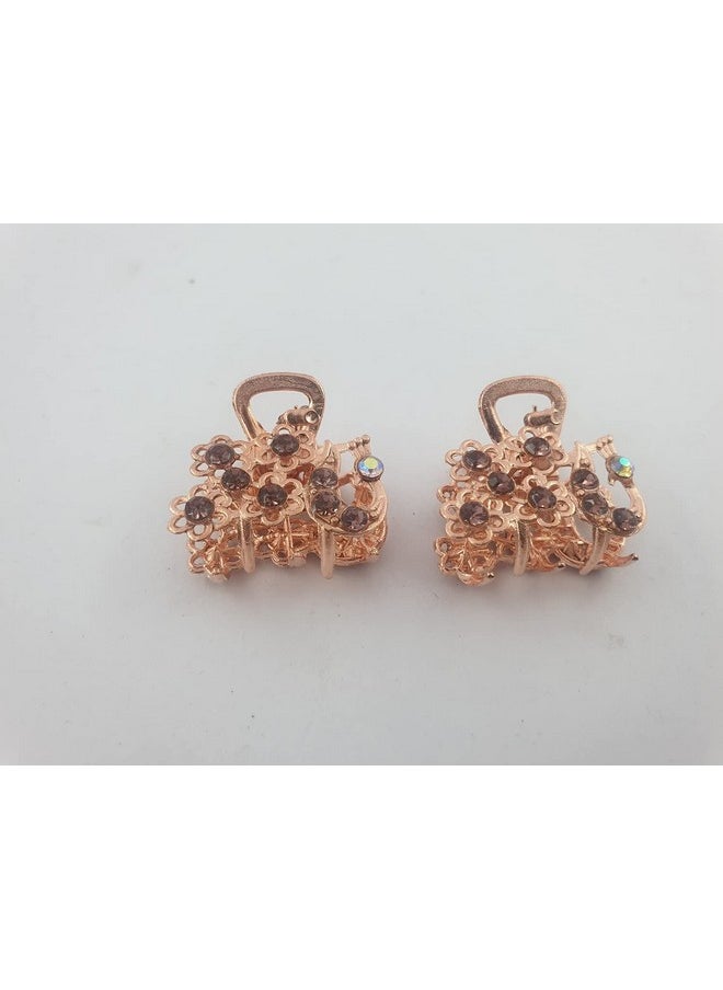 DHAVESAI Dhavesai m.a.b Metal Multi Design Hair Claw Clips,Catch Banana Clips,Clamp Hair Accessories for Girls Women small size pack of 2 (Multi color and Design as Per availability)  - Image 1