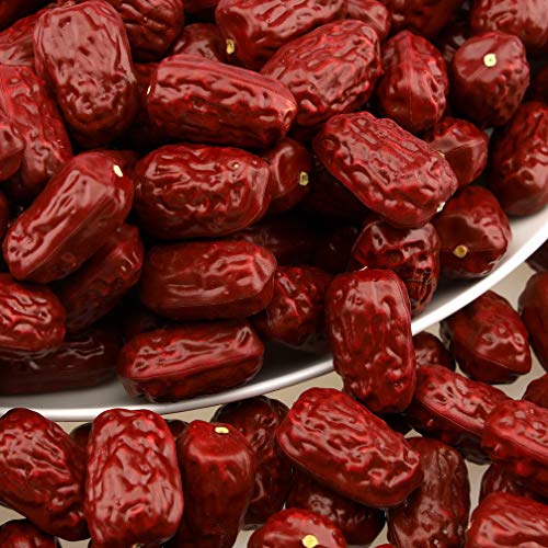 Gresorth 50pcs Fake Jujube Decoration Artificial Lifelike Red Date Model Realistic Plastic Dried Fruit Ornament Christmas DIY Party - Image 1