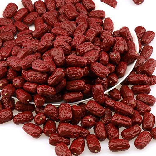 Gresorth 50pcs Fake Jujube Decoration Artificial Lifelike Red Date Model Realistic Plastic Dried Fruit Ornament Christmas DIY Party - Image 2