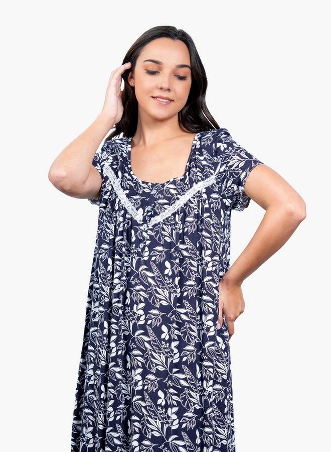 Aadaraya Printed Night Gown - Image 3