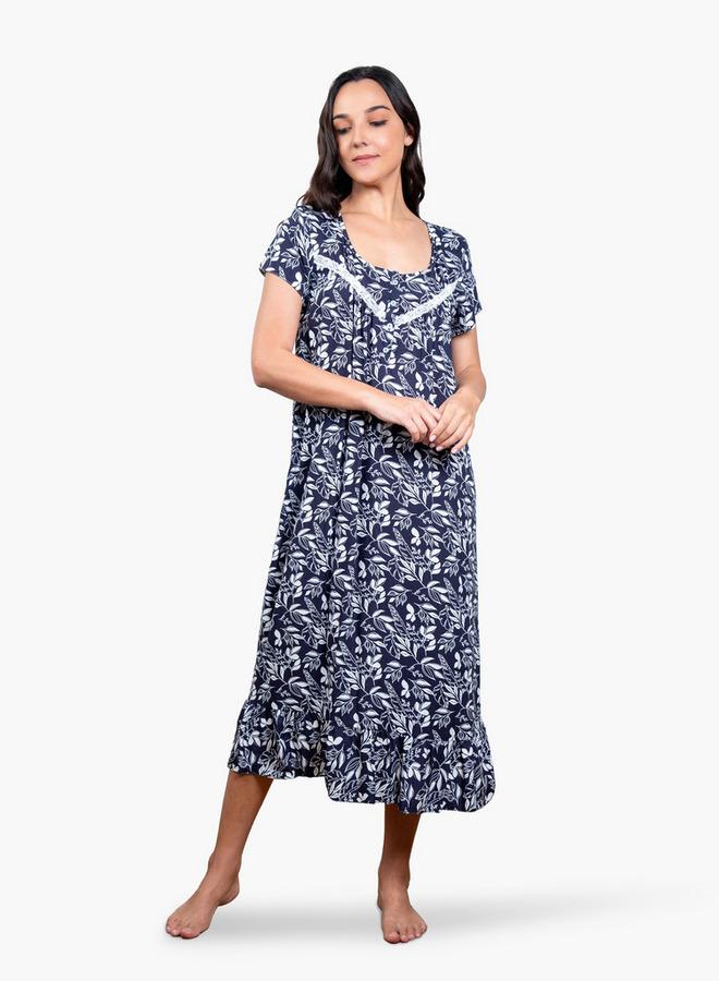 Aadaraya Printed Night Gown - Image 1