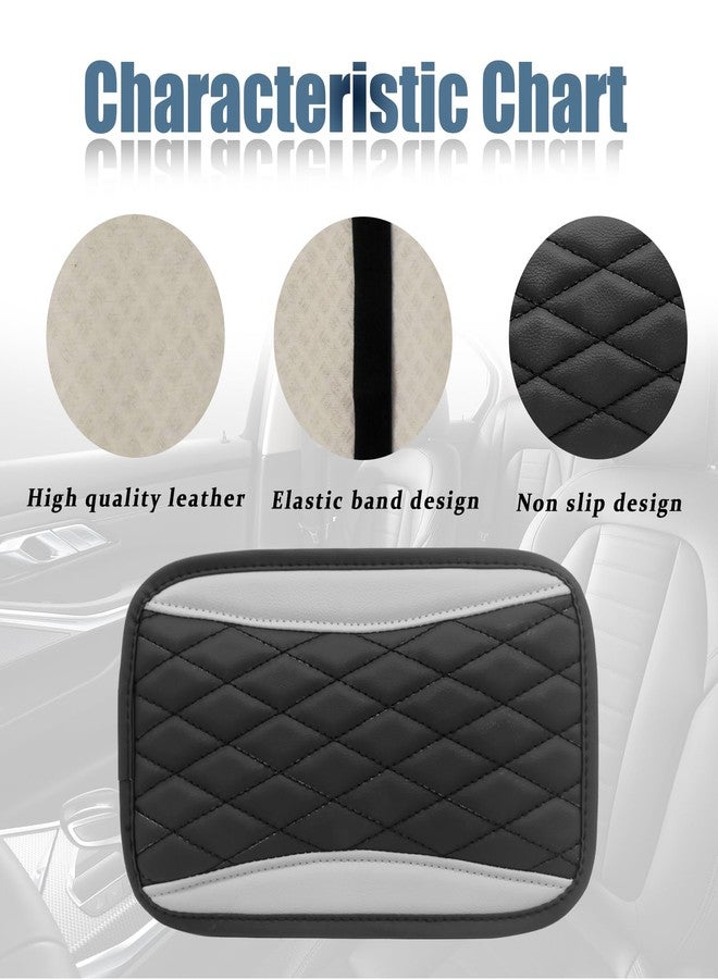 Vrasly Car Center Console Cover, Universal Leather Waterproof Armrest Seat Box Cover Protector, Comfortable Car Decor Accessories Fit for Most Cars, Vehicles, SUVs-Gray - Image 4