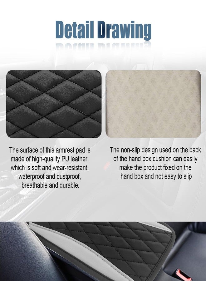 Vrasly Car Center Console Cover, Universal Leather Waterproof Armrest Seat Box Cover Protector, Comfortable Car Decor Accessories Fit for Most Cars, Vehicles, SUVs-Gray - Image 3