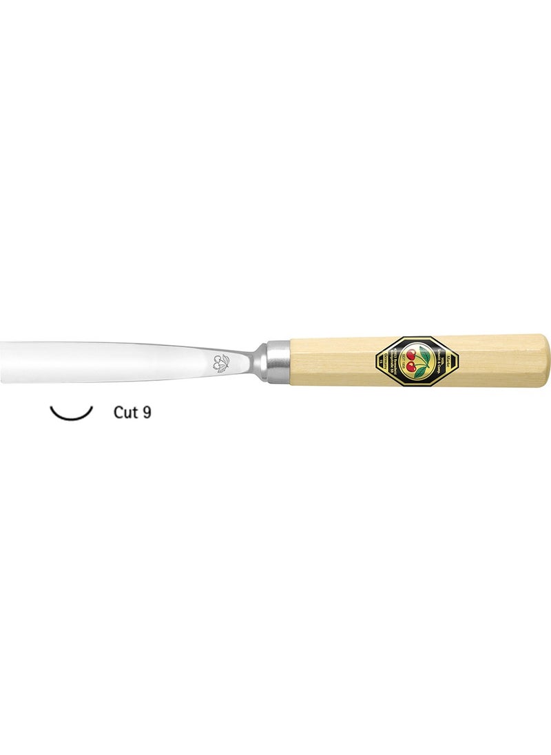 KIRSCHEN Two Cherries Flat Slotted Mouth Carving Chisel Cut9 10 mm  - Image 2