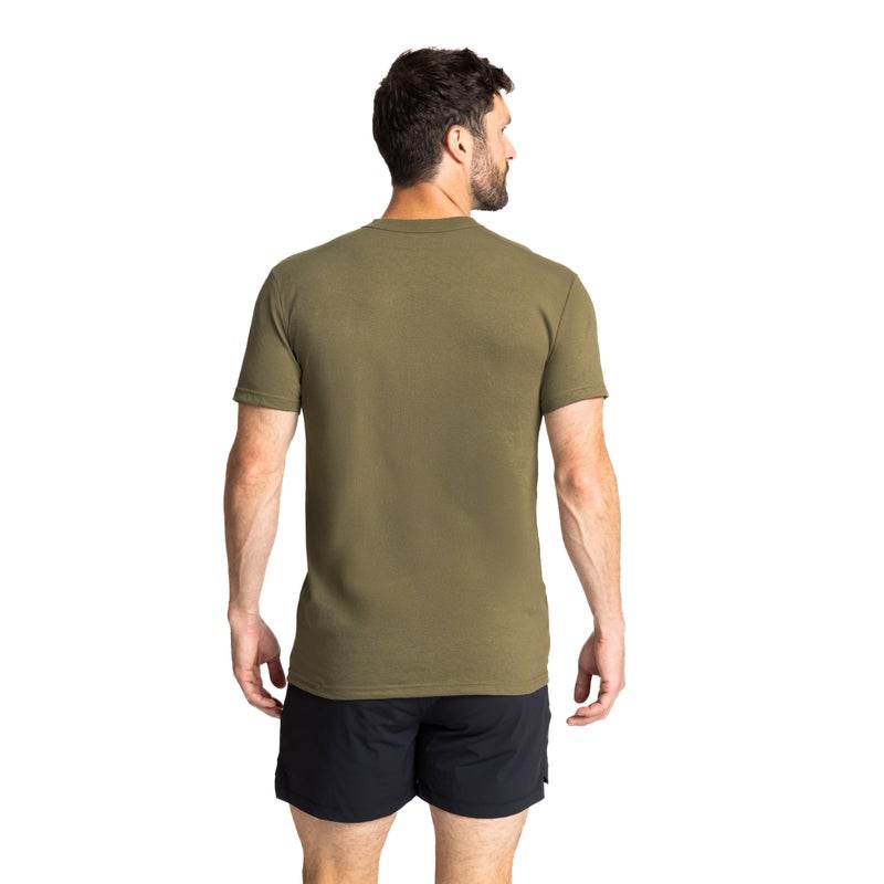 Soffe Men's 3 Pack - USA Poly/Cotton Military Tee, Tan, Medium - Image 3