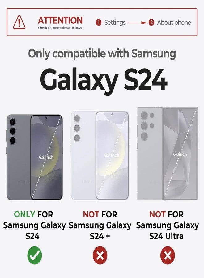 ديكسنور جراب Dexnor لهاتف Samsung Galaxy S24 مع غطاء كاميرا منزلق مدمج وواقي شاشة ومسند، غطاء حماية متين مقاوم للصدمات يغطي كامل هيكل الهاتف Galaxy S24 (2024)، لون بنفسجي فانتوم - Image 2