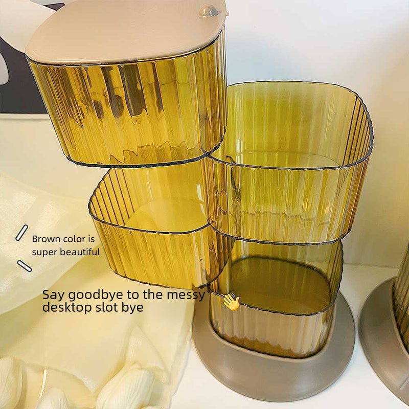 Rotary storage box hairpin hair accessories hair rope hair ring storage beauty egg storage jewelry ring storage dust box(Square) - Image 5