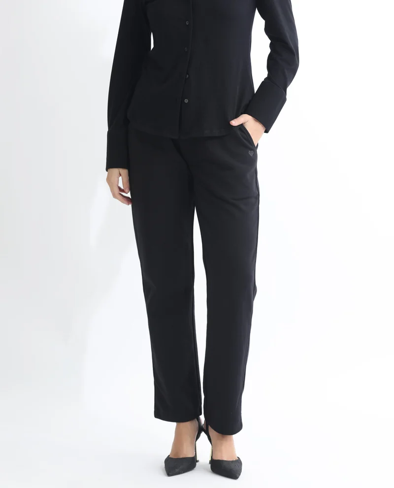 Rareism Women's Ankle-Length Straight Fit Trackpants
