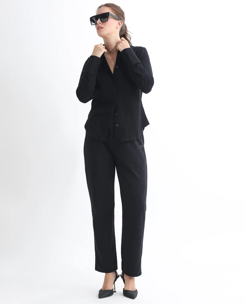 Rareism Women's Ankle-Length Straight Fit Trackpants