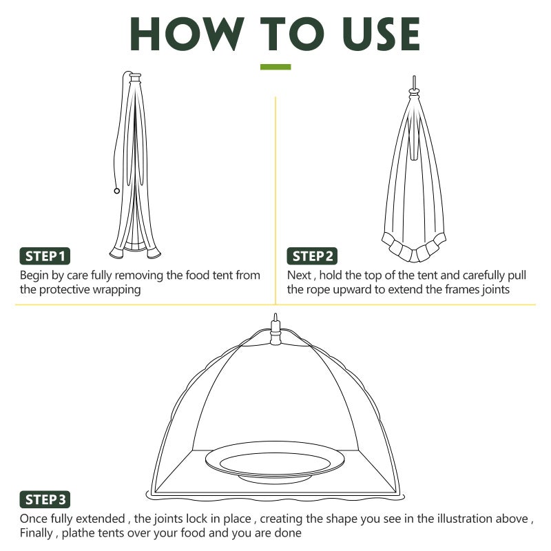 Sawysine 4 Pack Mesh Plant Cover Reusable Screen Cloche Dome Plant Protector Tent Collapsible Umbrella for Outdoor Garden Greenhouse Vegetable Flowers Strawberry from Animals(17 x 17 Inch,White) - Image 2